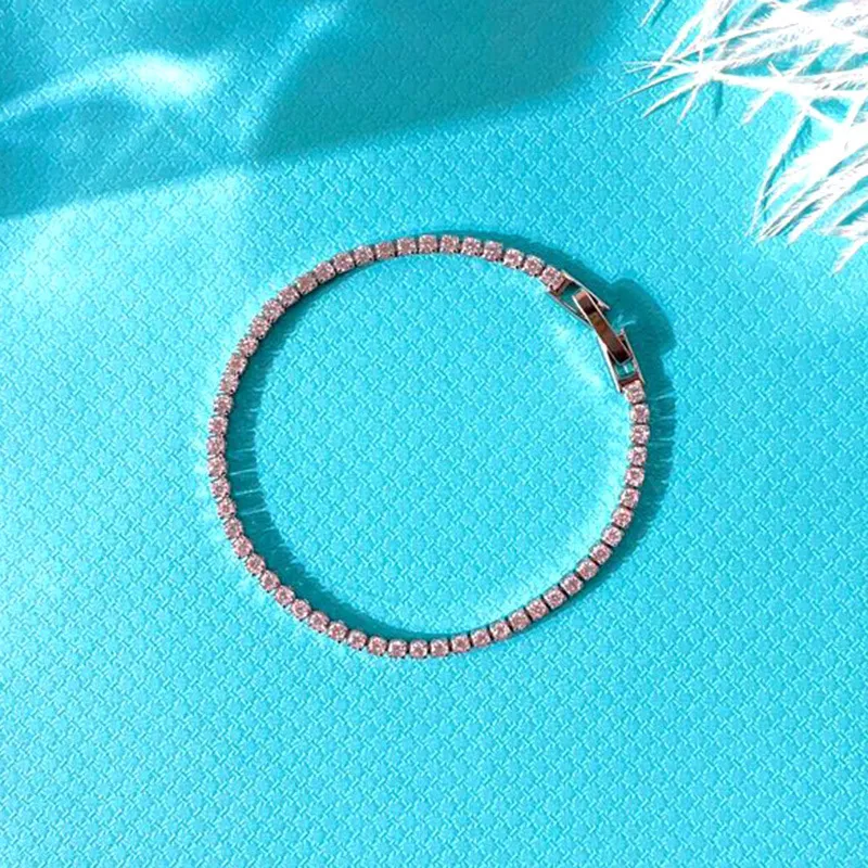2mm 3A CZ zirkoon bling armband ketting voor dames meisjes klassieke designer tennis korte ketting choker love four armbanden_voghion.com