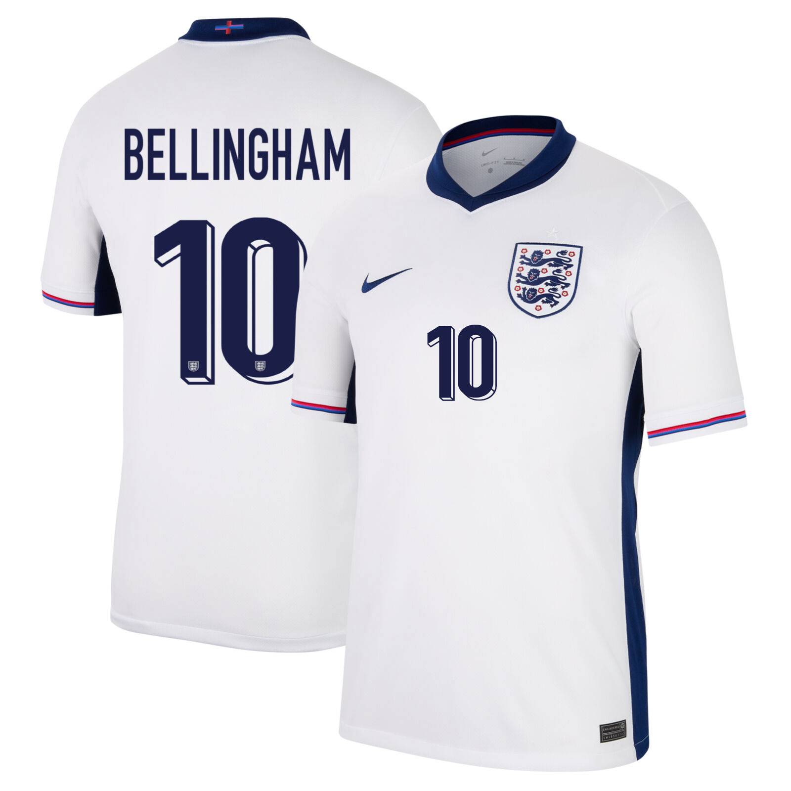2024 England BELLINGHAM 10# Mens Home Football Soccer Shirt Sports Short Sleeve Jersey - all size