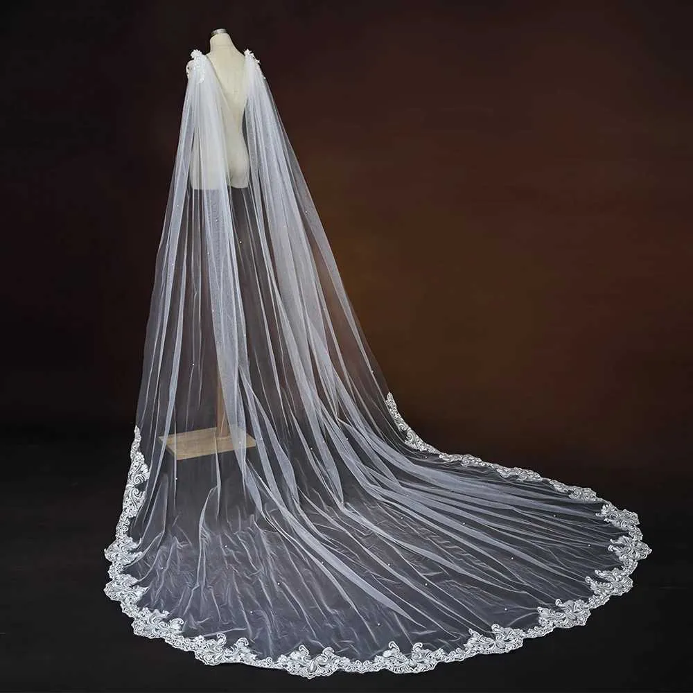 Hair Jewelry Womens Cape Bridal Veils Long Cathedral Style Cloak Slingback Wedding Dress Accessories For Shoulder Shawl_voghion.com
