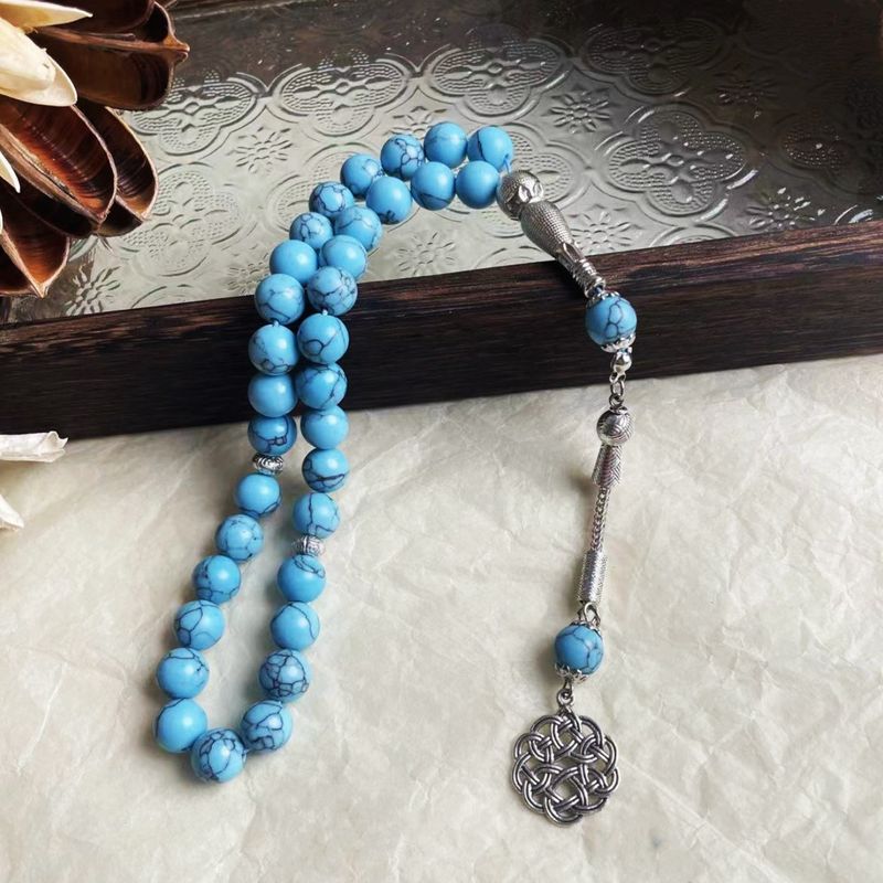 33 nuovi rosari musulmani turchesi di alta qualità, design originale da 10 mm, Tasbih, fatti a mano_voghion.com