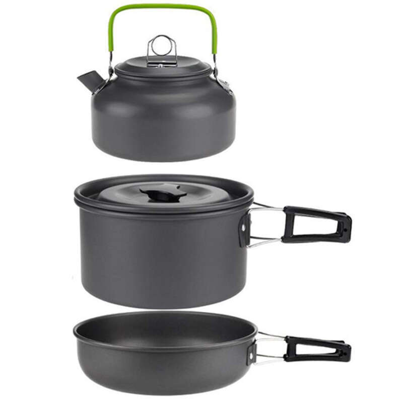 Set Pot For 2-3 People. Camping Cookware Set With Teapot And Teapot. Tableware Not Included_voghion.com