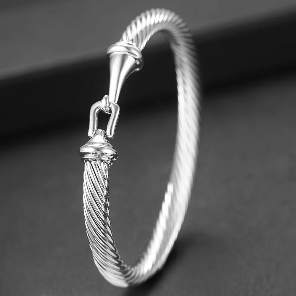 DAVID Designer Jewelry Mans DY Bangle GODKI Trendy Empilhável Cuff Para Mulheres Pulseira Completa Cubic Zircon Cristal_voghion.com