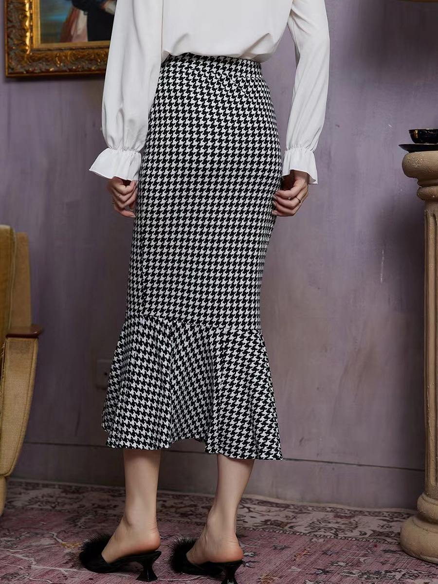 Women's Slim Skirt High Waist Slimming Fishtail Package Hip A-Line Skirt_voghion.com