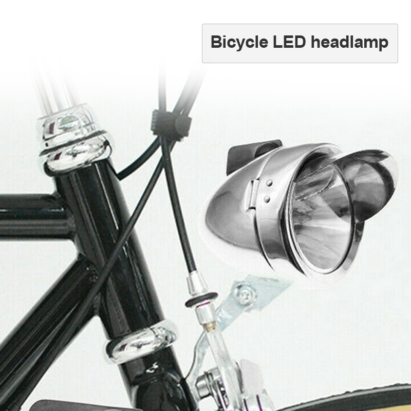 Classical Bicycle LED Chrome Vintage Bike Light Headlight Front Retro Head Lamp_voghion.com