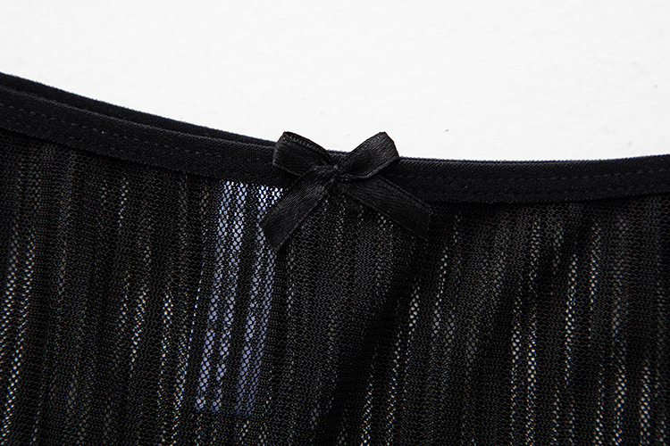 Vêtements pour femmes nouveaux sous-vêtements en dentelle transparente sous-vêtements pour filles sexy taille basse maille couleur unie bord en dentelle slips_voghion.com