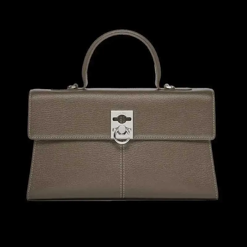 Stilvolle Umhängetasche für Damen, Designer-Umhängetasche mit Clamshell-Griff oben, Vollleder, mit Riegel, Umhängetasche, Ba241216_voghion.com