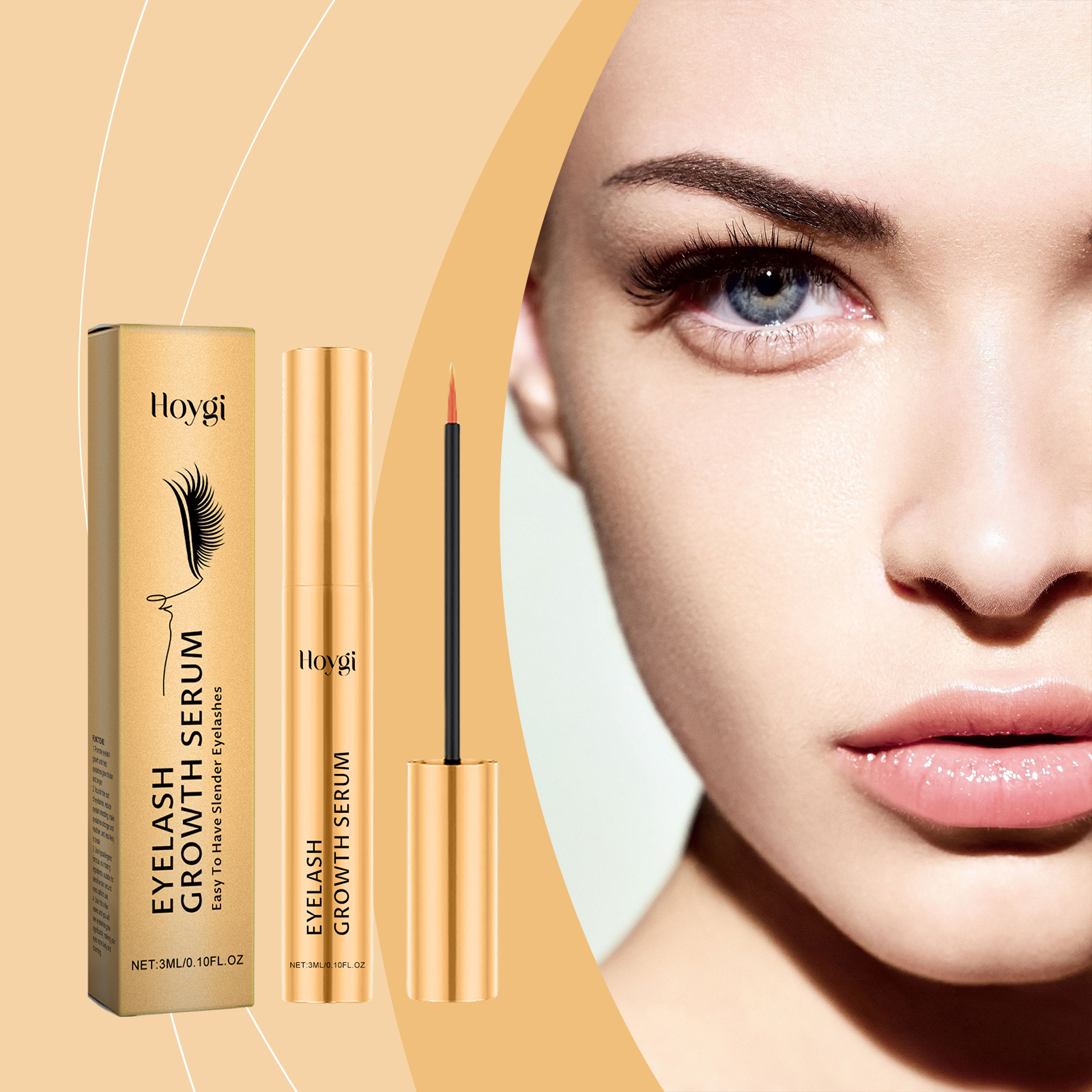 Hoygi Gentle Nourishing Mascara Natuurlijke krul Langdurige formule die niet uitveegt Met definiërende borstel Voor dagelijks gebruik_voghion.com