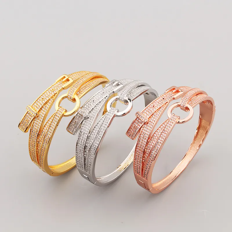 Circular Lock Gold Plated Classic Fashion Charm Leopard Bracelet Sier Bracelets For Women Daughter Mom Unisex Engagement_voghion.com