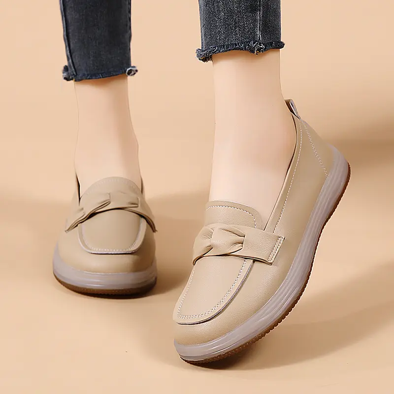 Damenschuhe Casual Single Schuhe Flache Mom Schuhe Loafers_voghion.com