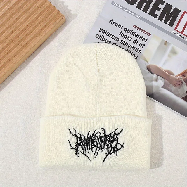 Heißer Verkauf Frauen Männer Winter Gothic Street Punk Strickmütze Caps 100% Baumwolle Mode Warm halten Skullies Beanies Hüte_voghion.com