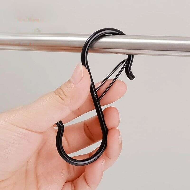 [Winddicht Fett] S-förmigen Haken Feder Schnalle Pole Tasche Zubehör Haushalt Küche Bad Schlafsaal Lagerung_voghion.com