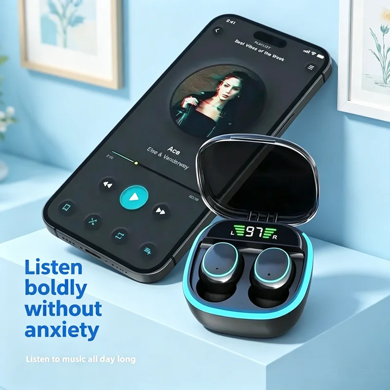 Tws Wireless Headphones With Led Digital Display For Smartphones_voghion.com