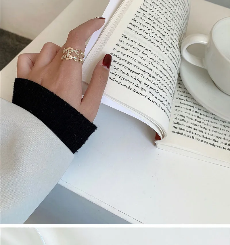 Pendant Necklaces Fashion Gold Color Metal Pig Nose Ring Simple Opening Geometric Hollow Heart Year Rings For Women_voghion.com