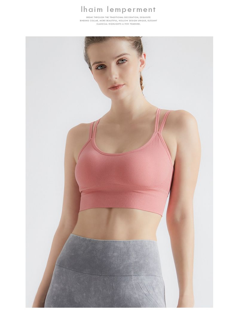 Het dragen van een alles-in-één sport voor vrouwen, Xia Meibei, Yoga, Fiess, BH, Hardlopen, Cross schokabsorberend, Gebundeld_voghion.com