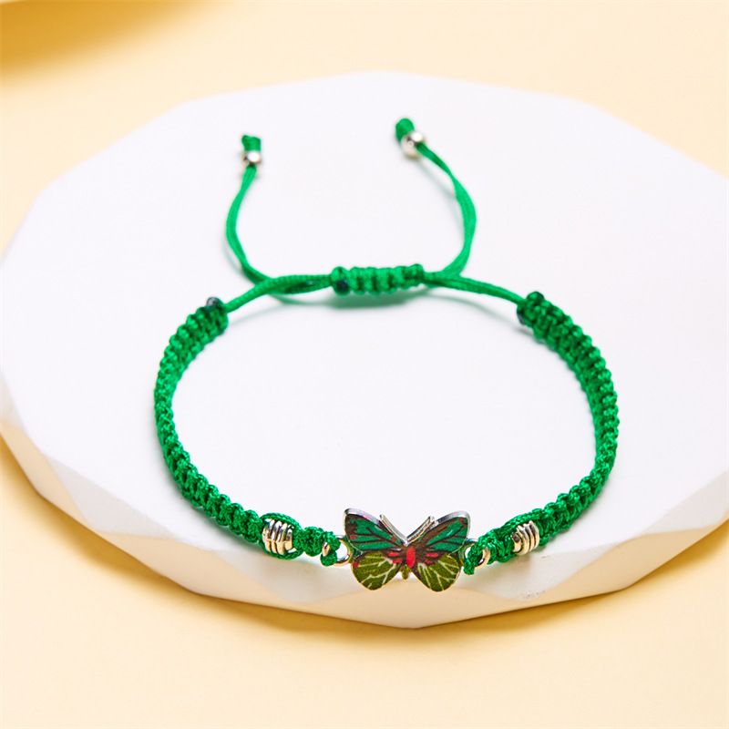Antieke handgeweven vlinderarmband voor dames in retrostijl, eenvoudig en veelzijdig, verstelbare handgeknoopte sieraden_voghion.com
