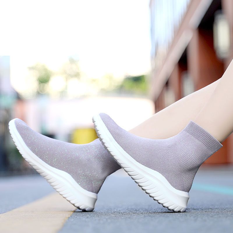 Calzini leggeri in maglia di grandi dimensioni per coppie, scarpe sportive in rete traspirante, alla moda e alla moda per uomo e donna_voghion.com