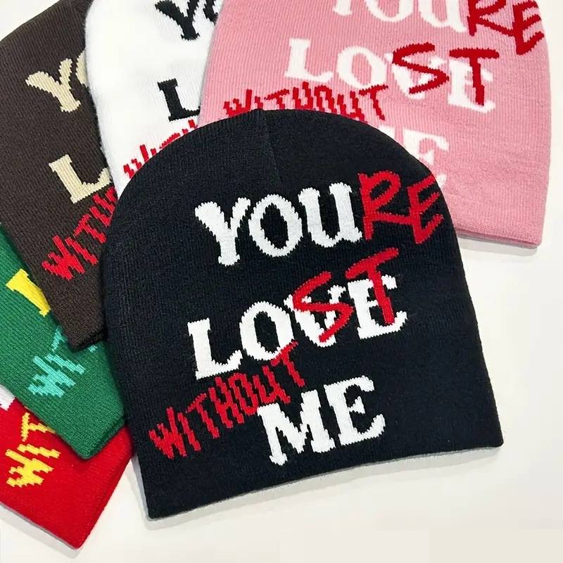 Herrenhüte Strickmützen Lässige Mode Outdoor Warm Vielseitige Nische Ins Beliebtes Gesicht Kleine Jacquardmütze_voghion.com