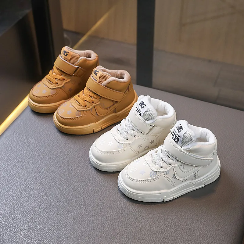 Winter Warm Kids High Top Kinderen Tennis Meisjes Jongens Sportschoenen Peuter Hardloop Sneakers Trainers Maten 21 - 30_voghion.com