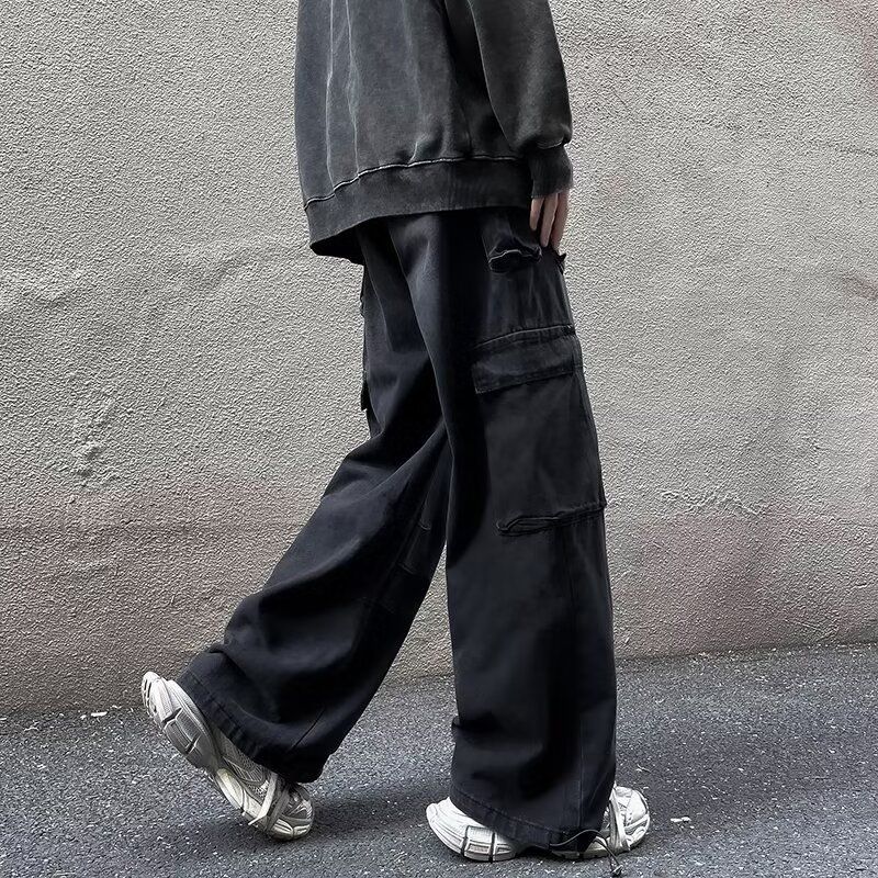 Calça cargo masculina estilo americano estilo vibe, estilo cargo ..._voghion.com