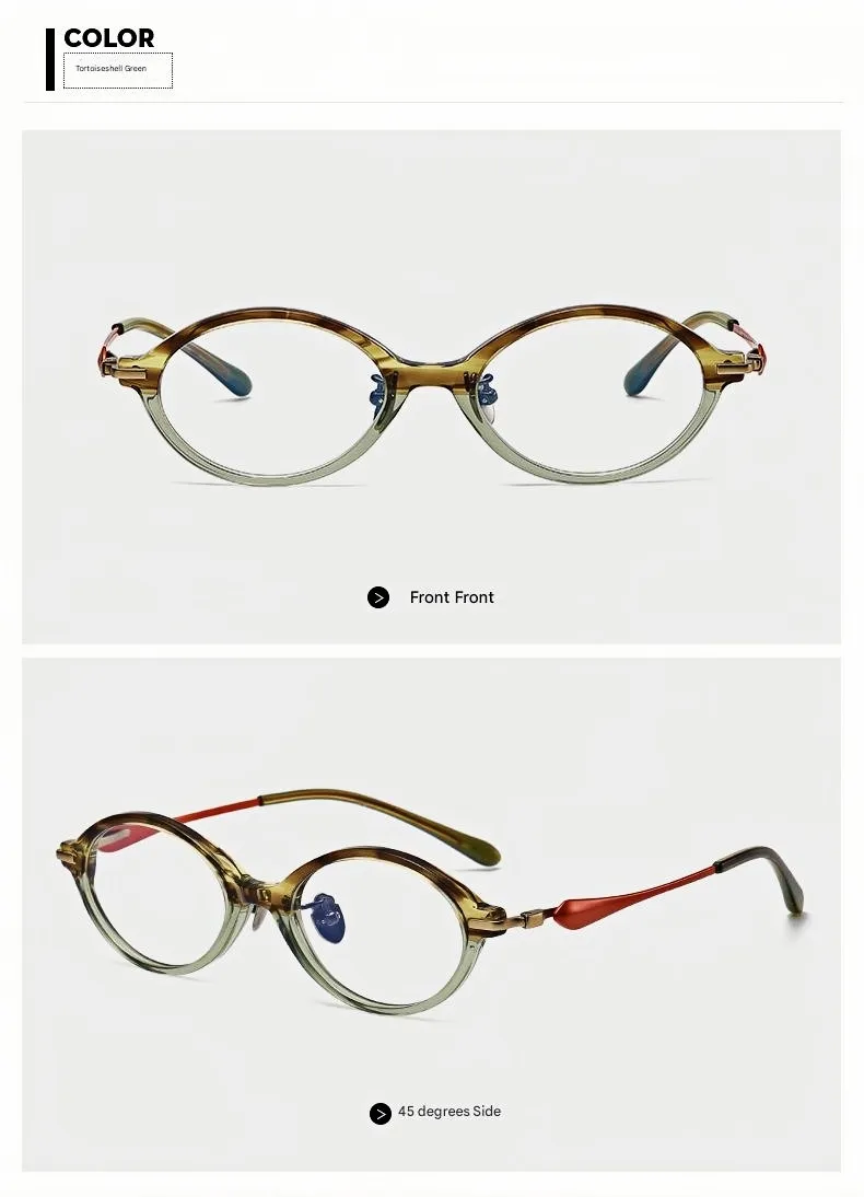 2025 Nuovi occhiali da vista in acetato, leggeri, ovali, con montatura completa, stile retrò, per uomo e donna_voghion.com