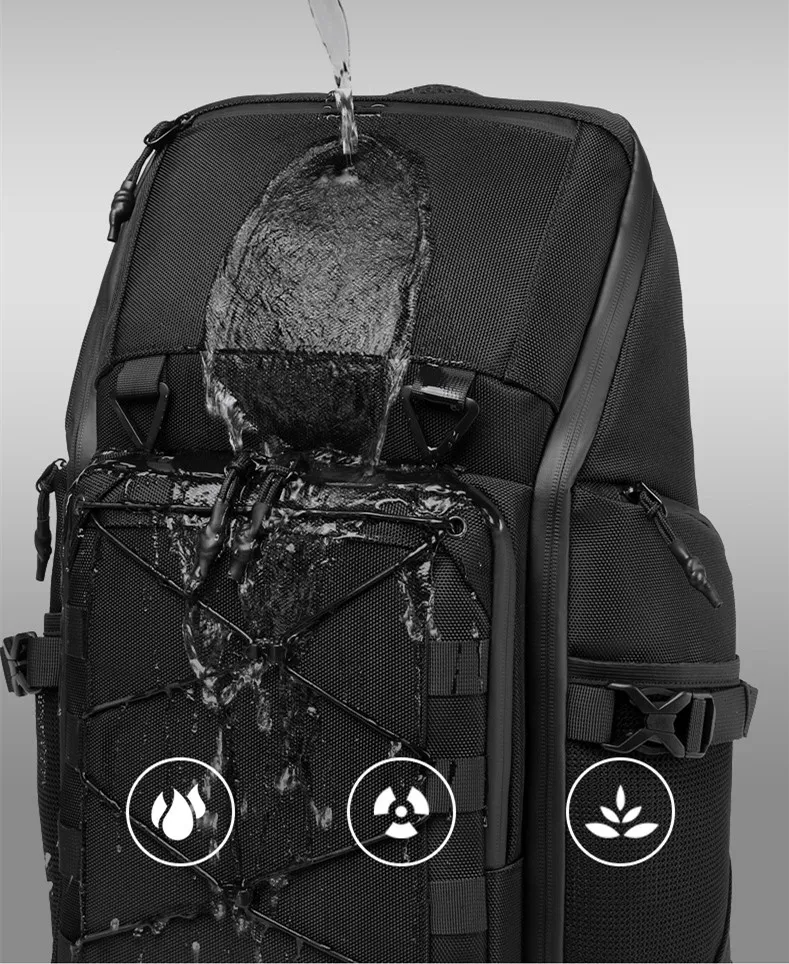 OZUKO 17,3 Zoll Laptop 35L Reise Nylon Tasche Outdoor Wasserdicht Multifunktions Große Kapazität Wandern Rucksack_voghion.com