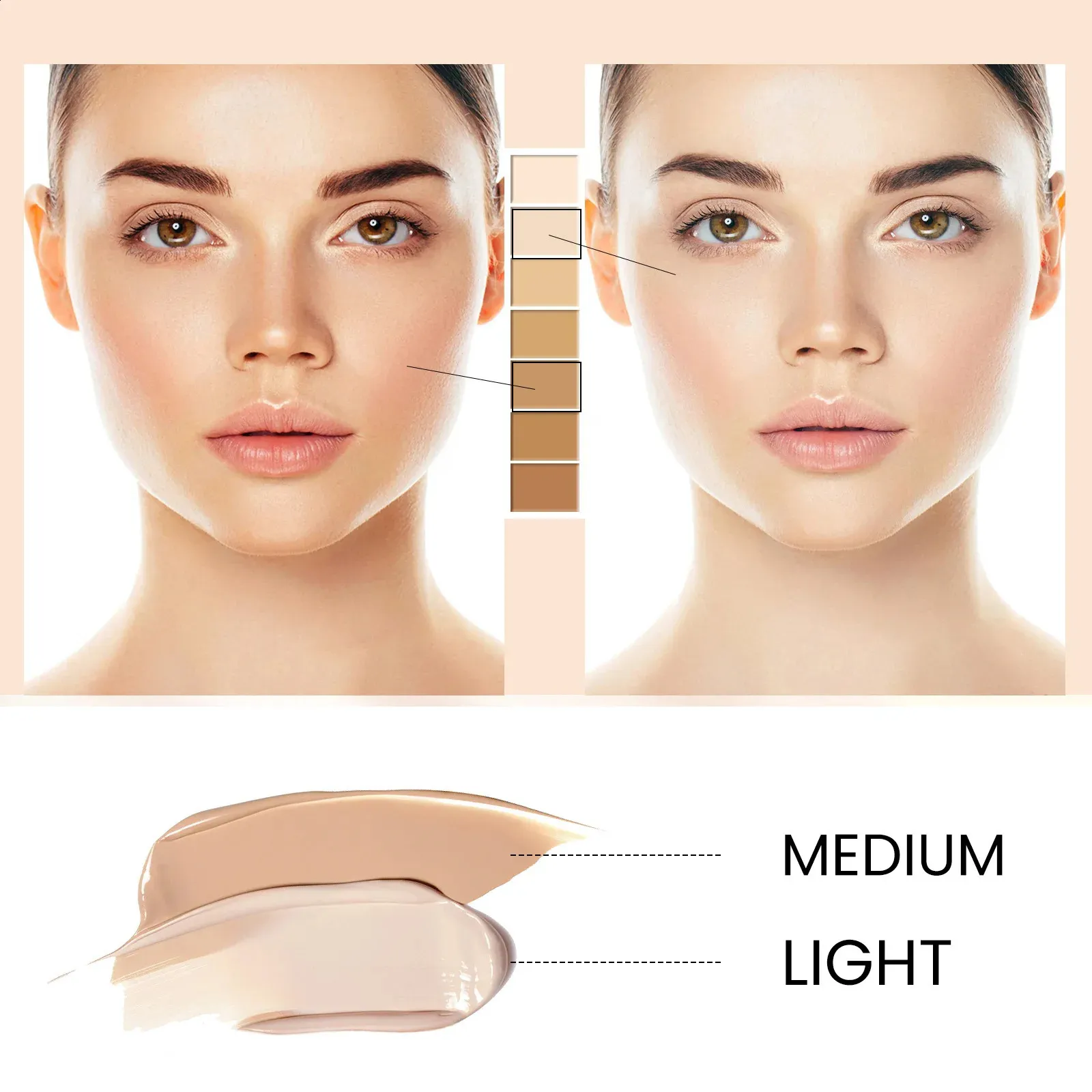 30ML CC natural concealer liquid waterproof durable isolation BB cream bright oil control foundation makeup 240829_voghion.com
