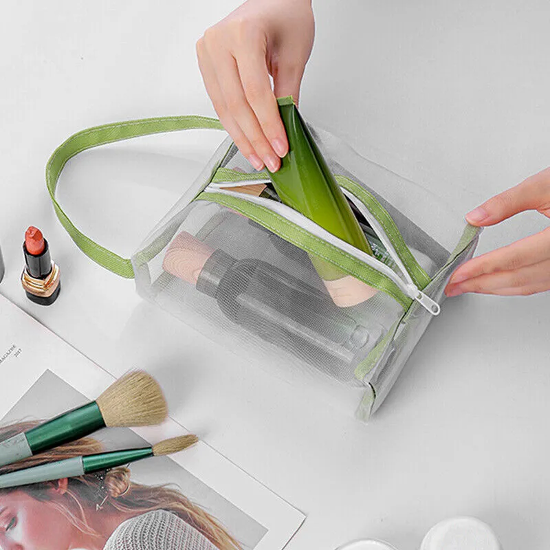Neu Mesh Transparente Kosmetik Frauen Reise Make-Up Fall Lippenstift Lagerung Pouch Casual Zipper_voghion.com