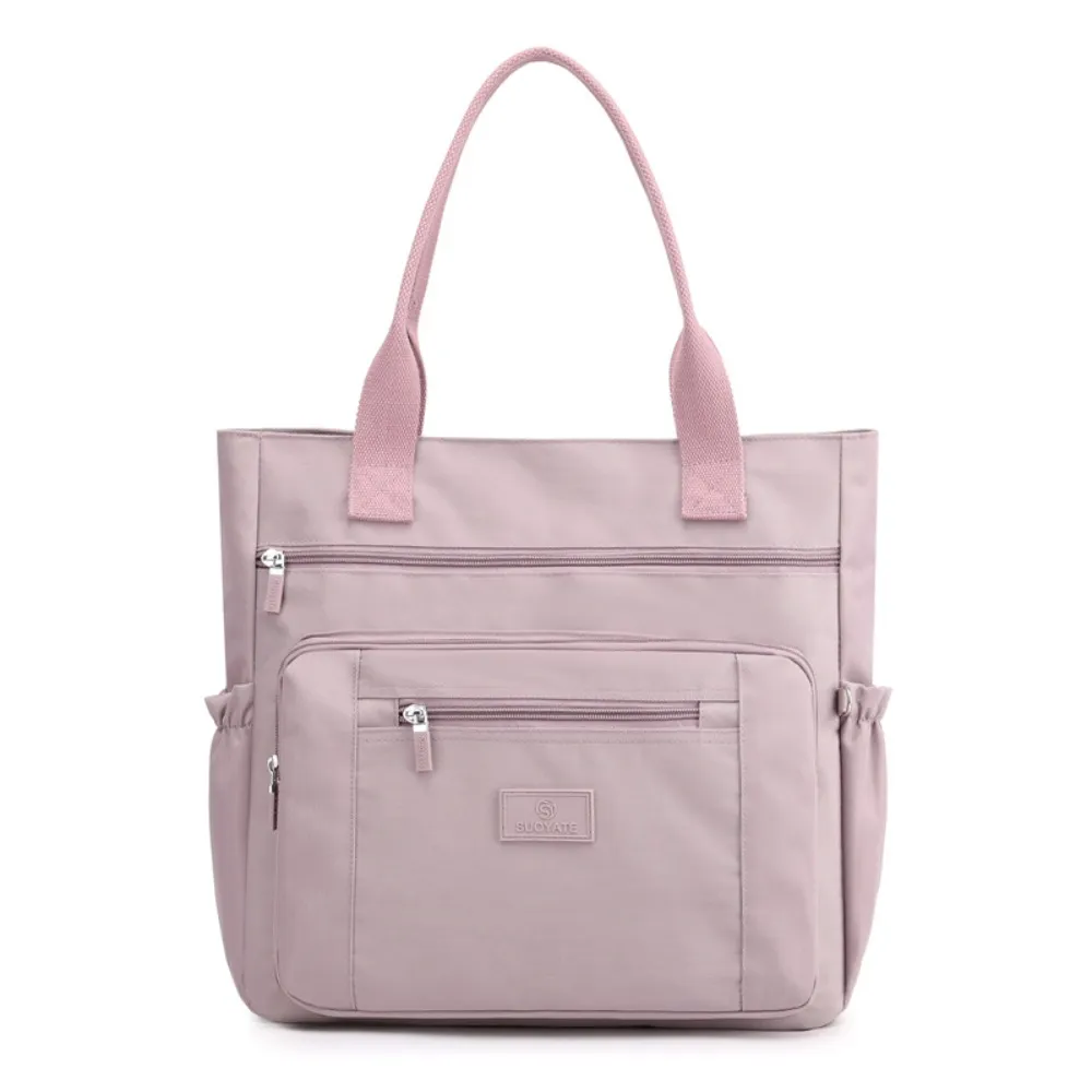 Borsa a tracolla in nylon impermeabile da donna, grande capacità, alla moda, con manici, borsa da viaggio e borsetta_voghion.com