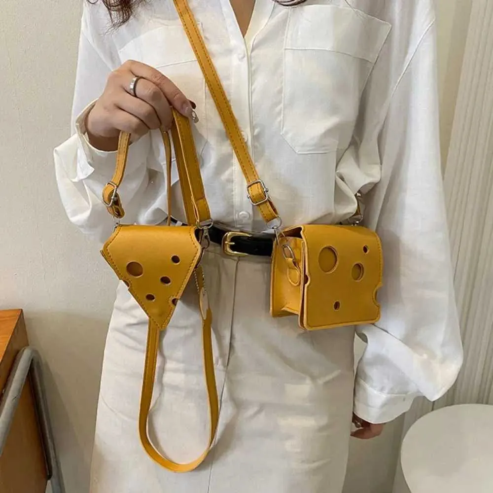 Damen Dreieckige und Quadratische Käseförmige Mini PU Ledertaschen Süße Kopfhörer Lippenstift Geldbörsen Handtaschen Umhängetasche_voghion.com