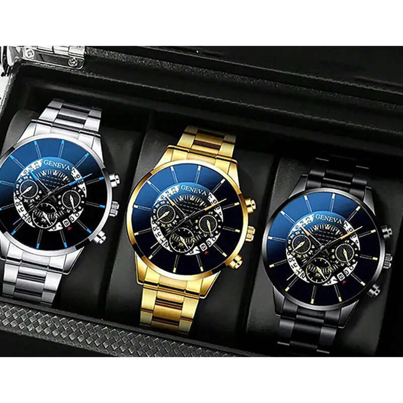 Non Swiss Fully Automatic Mechanical Dual Calendar Business Minimalist Waterproof Men's Quartz Watch_voghion.com