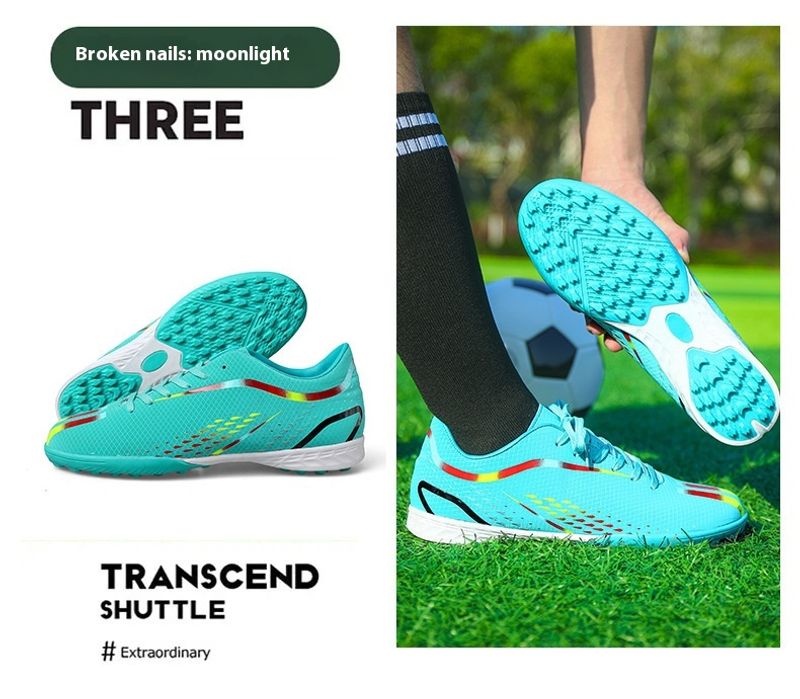 Fußballschuhe Herren und Damen mit langen gebrochn Spikes, professionelle Trainings-Sneakers, Sportschuhe für_voghion.com