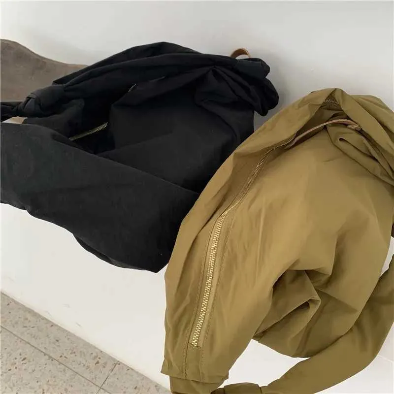 Donna Nuovo 2023 Borsa Casual a Tracolla Diagonale in Nylon Primaverile Grande Capacità Borsa a Tracolla Semplice Retro Shopping Ba241104_voghion.com