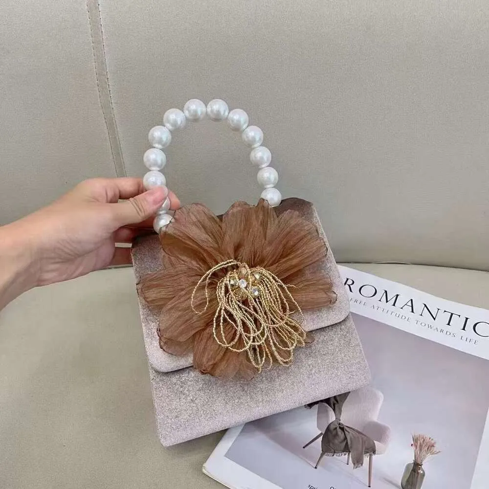 Elegant Beaded Square Clutch Bag Handbag And Shoulder Bag Set_voghion.com