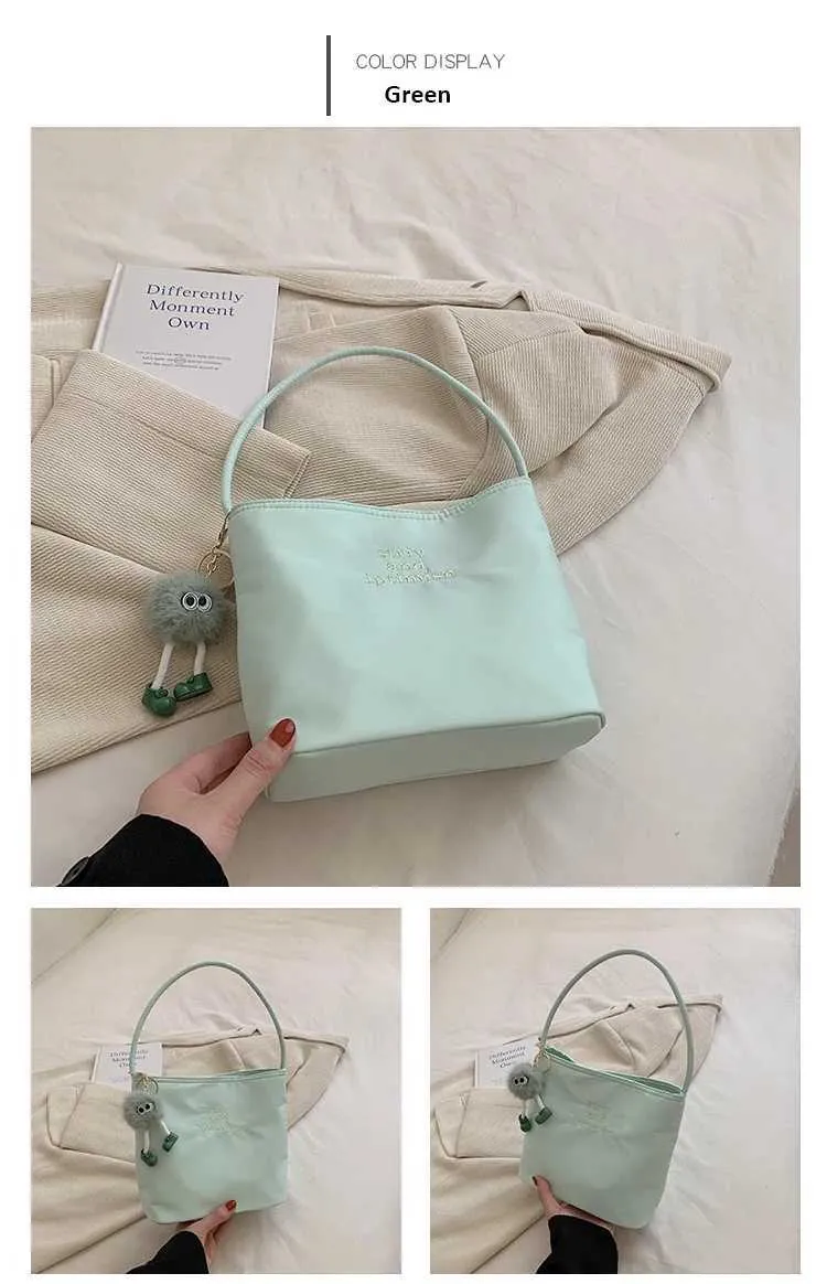 Borsa a tracolla da donna in nylon con ricamo grande capacità_voghion.com