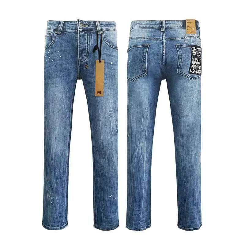 Black Blue Fashion Men KSUBI Cross Jeans Brand High Street Hole Trend Low Rise Skinny Denim Pants Ripped Frayed_mkmklike.com