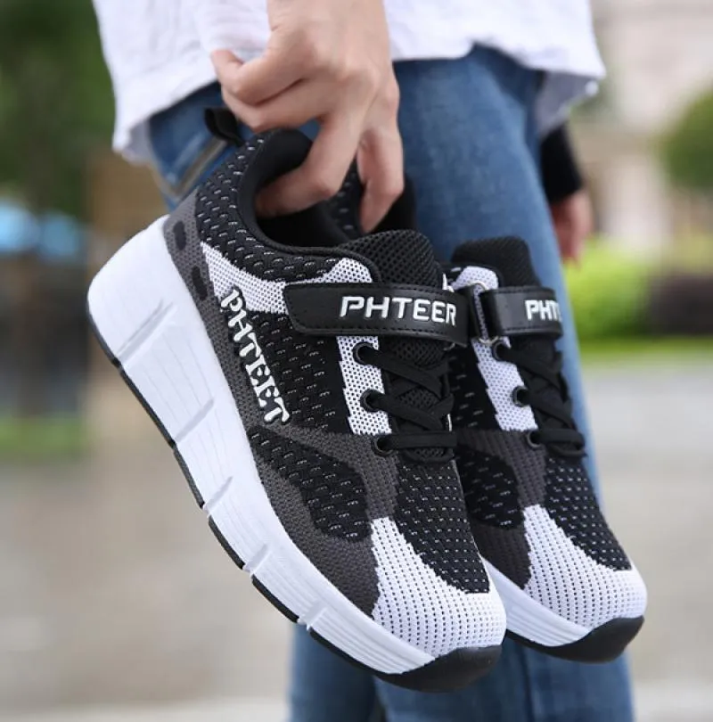 New Kids 2 Wheels Roller Skates Sneakers Skati Outdoor Blade Retractable Flyi Shoes Child Girl Boys Breathable_voghion.com