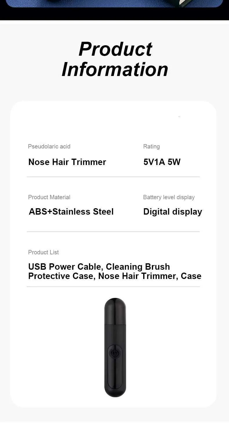 Electric Nose/Ear Trimmer - Low Noise Portable_voghion.com