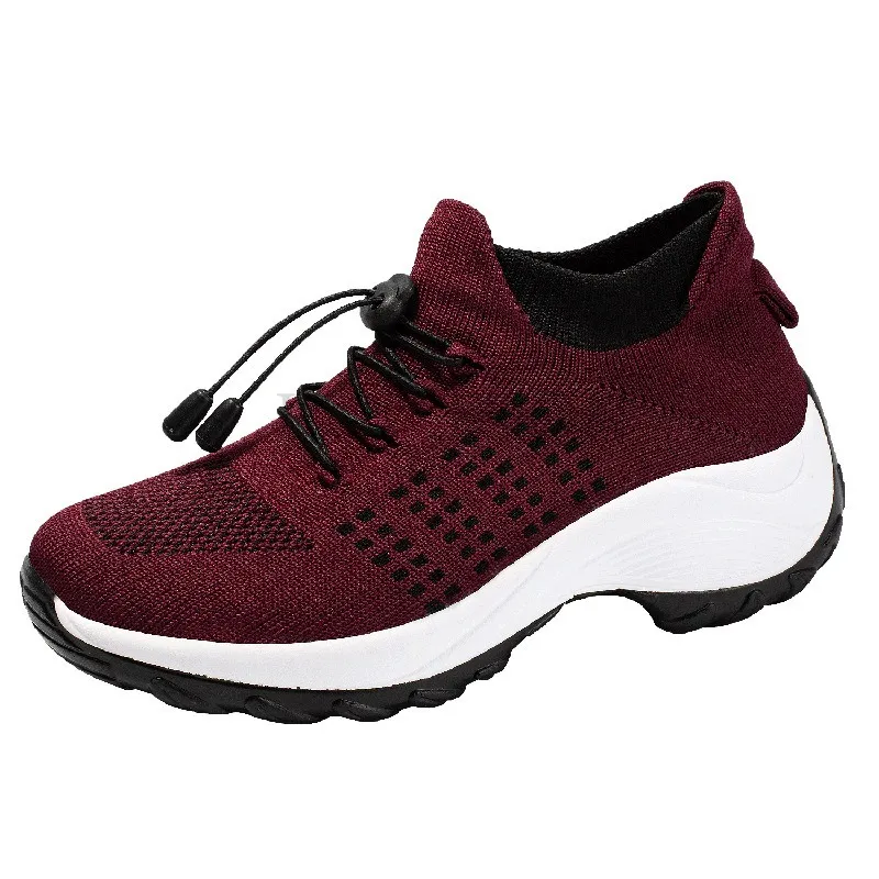 Nuovi modelli di scarpe da donna in rete, per turismo all'aperto, sportive, con suole spesse, maniche traspiranti, calzini e comode scarpe singole_voghion.com
