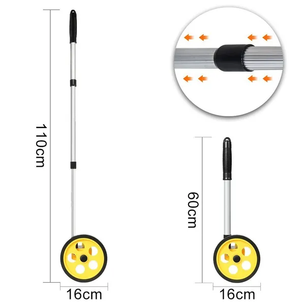 Roue de mesure de distance portable pour travaux topographiques_voghion.com