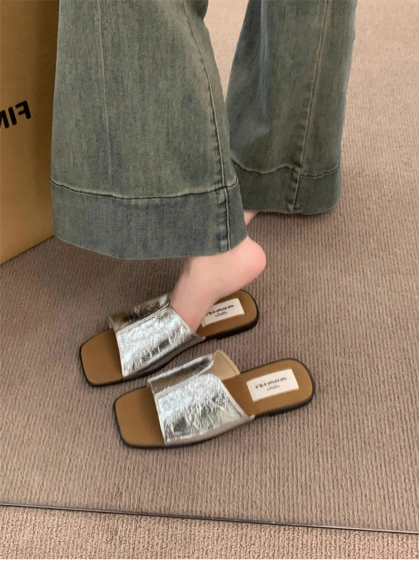 Naisten Tossut Litteät Kesäiset Rantakengät Naisten Sandaalit Ulkoilukengät Vapaa-ajan Kengät Atosille_voghion.com