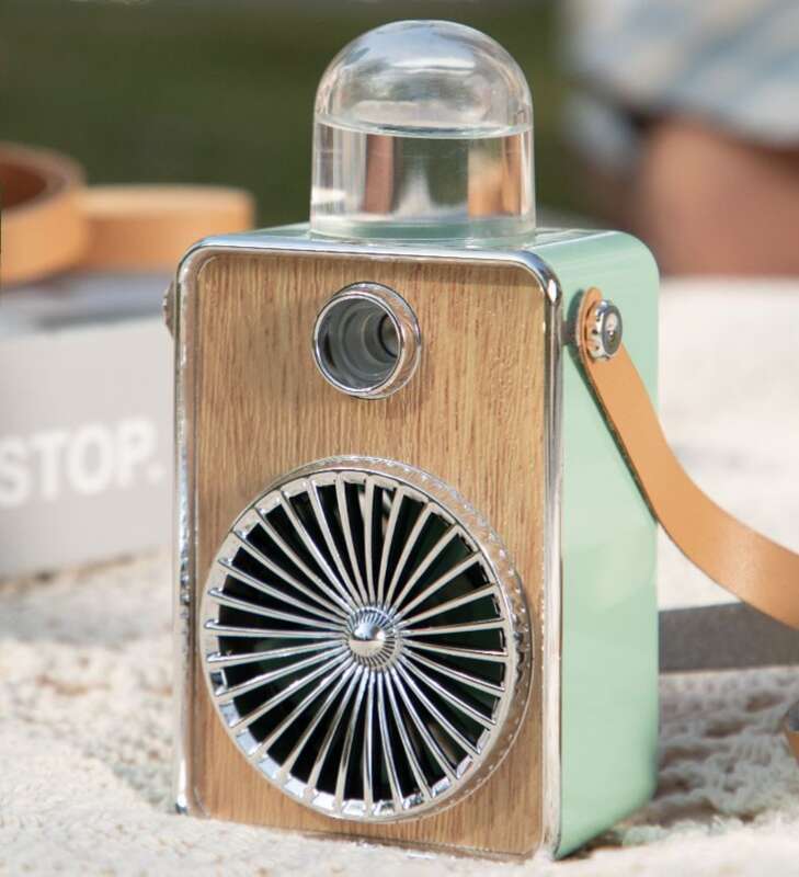 Ventilatore portatile a lunga durata per il collo, piccolo, con ricarica USB, per studenti, mini, spray rigenerante per l'aria._voghion.com