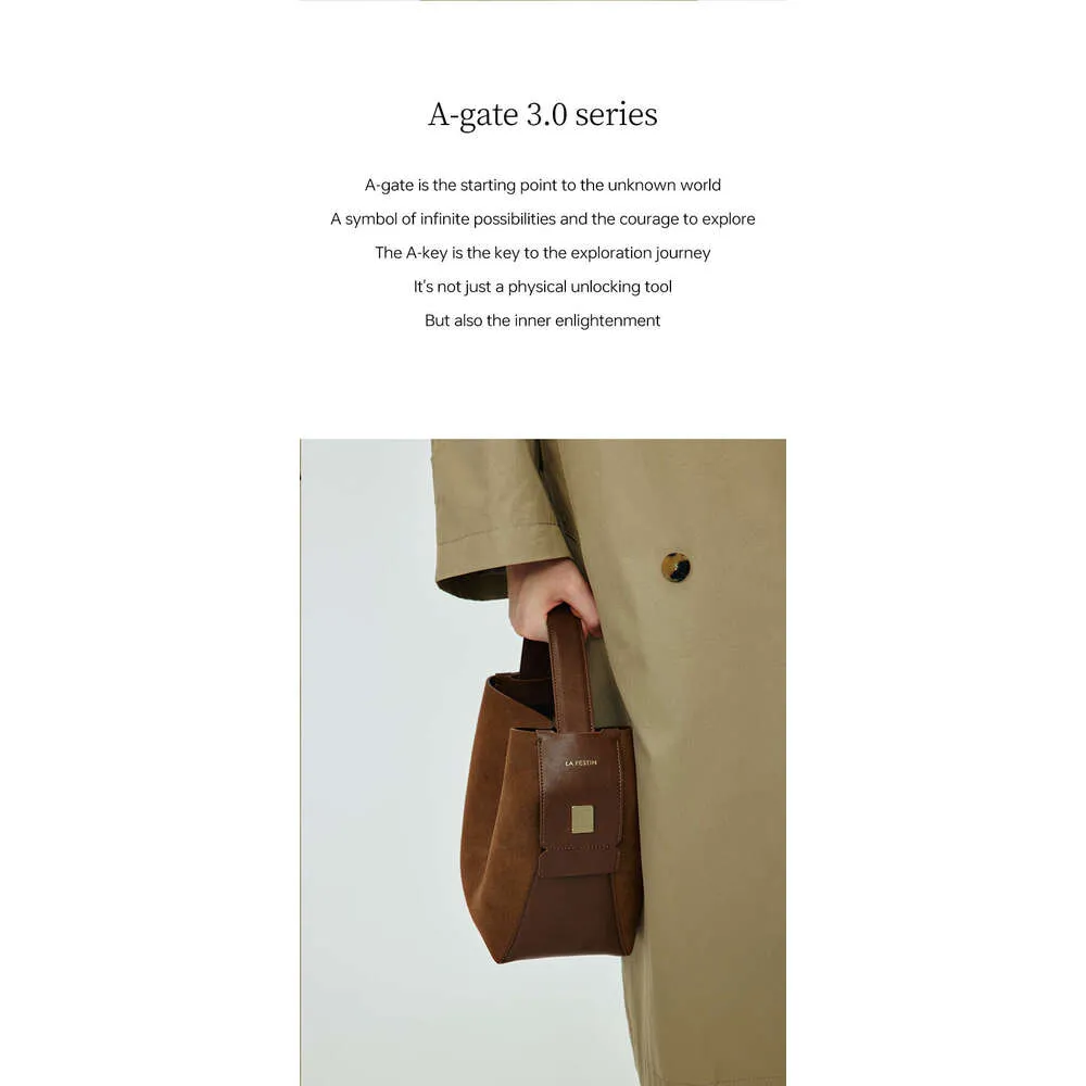 LA FESTIN Original Femmes 2024 Nouveau Seau En Daim Décontracté Sacs À Main Épaule Bandoulière Sac D'hiver_voghion.com