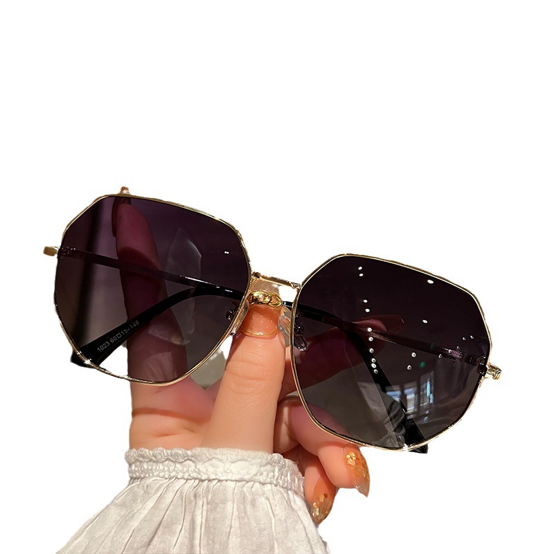 Polarized Men's Sunglasses Oversized Metal Frame Driving Glasses_voghion.com