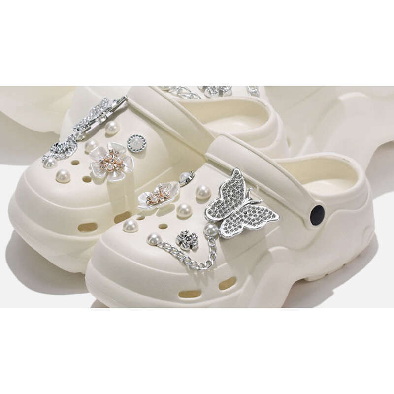 Sommermuster Glitzer EVA Dicke Sohle Loch Schuhe (Damen), Rutschfeste Und Geruchshemmende Strandbekleidung_voghion.com