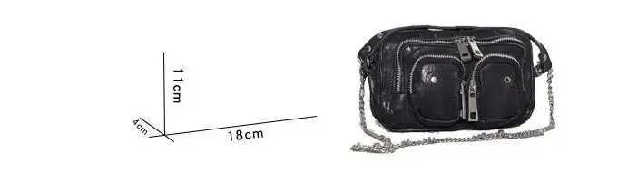 Borsa a tracolla nera elegante donna pochette designer pelle pu catena_voghion.com