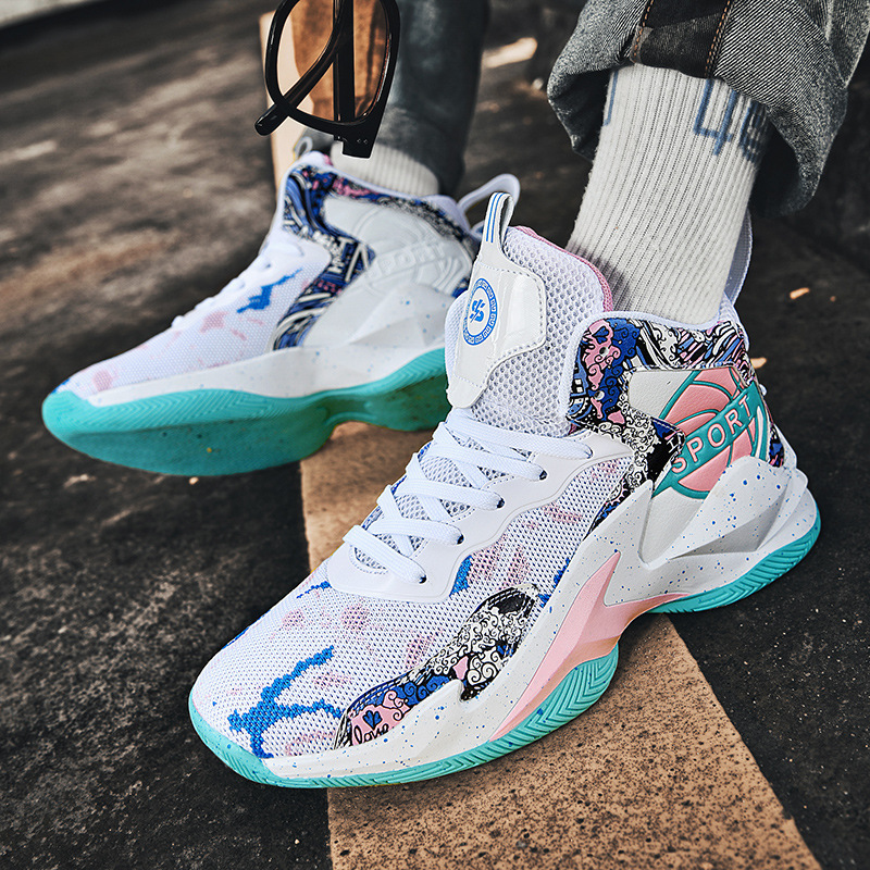 8803 Herbst Jugend Student Basketball Männer High Top Praktische Wettbewerb Casual Sportschuhe_voghion.com