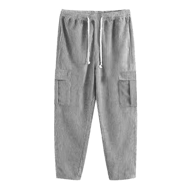 Independent Station American Corduroy Casual Pants Men's 2024 Spring Retro Loose Tooling Pockets Straight Pants Trousers_voghion.com