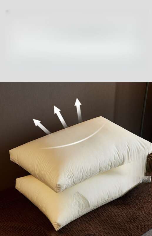 Almohada individual con núcleo de hotel de algodón puro, protección para el cuello, almohada de regalo de alta gama, transmisión en vivo_voghion.com