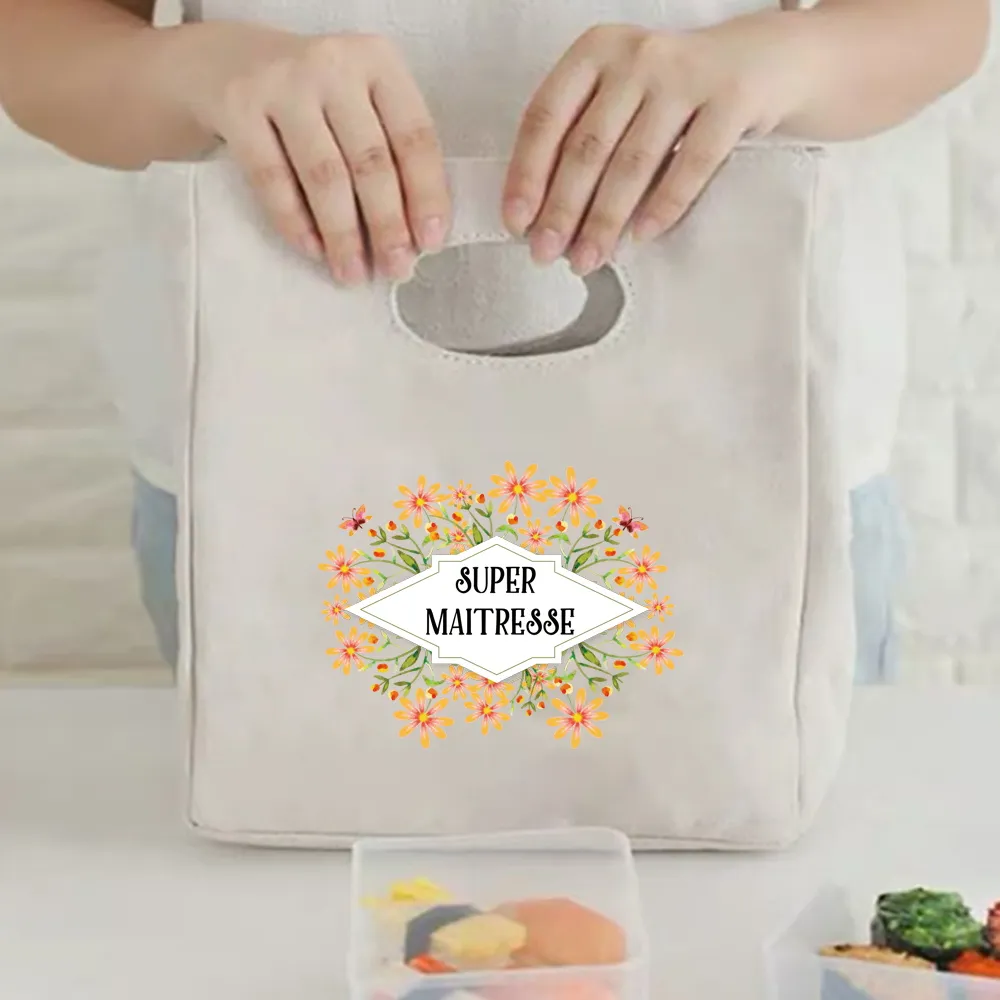 2023 Canvas Lunch Dinner Bags Print Handbag Picnic Travel Breakfast Box Lunchbox School Child Thermal Bag Tote Food Door_voghion.com