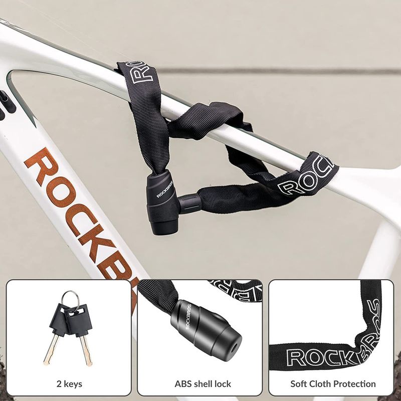ROCKBROS 95cm/15.61mm Bicycle Chain Lock Waterproof_voghion.com